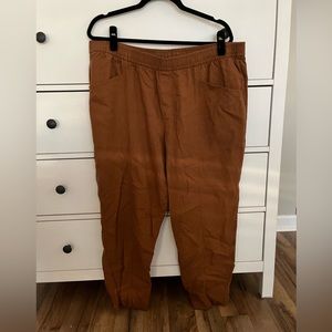 Brown/burnt orange linen pants